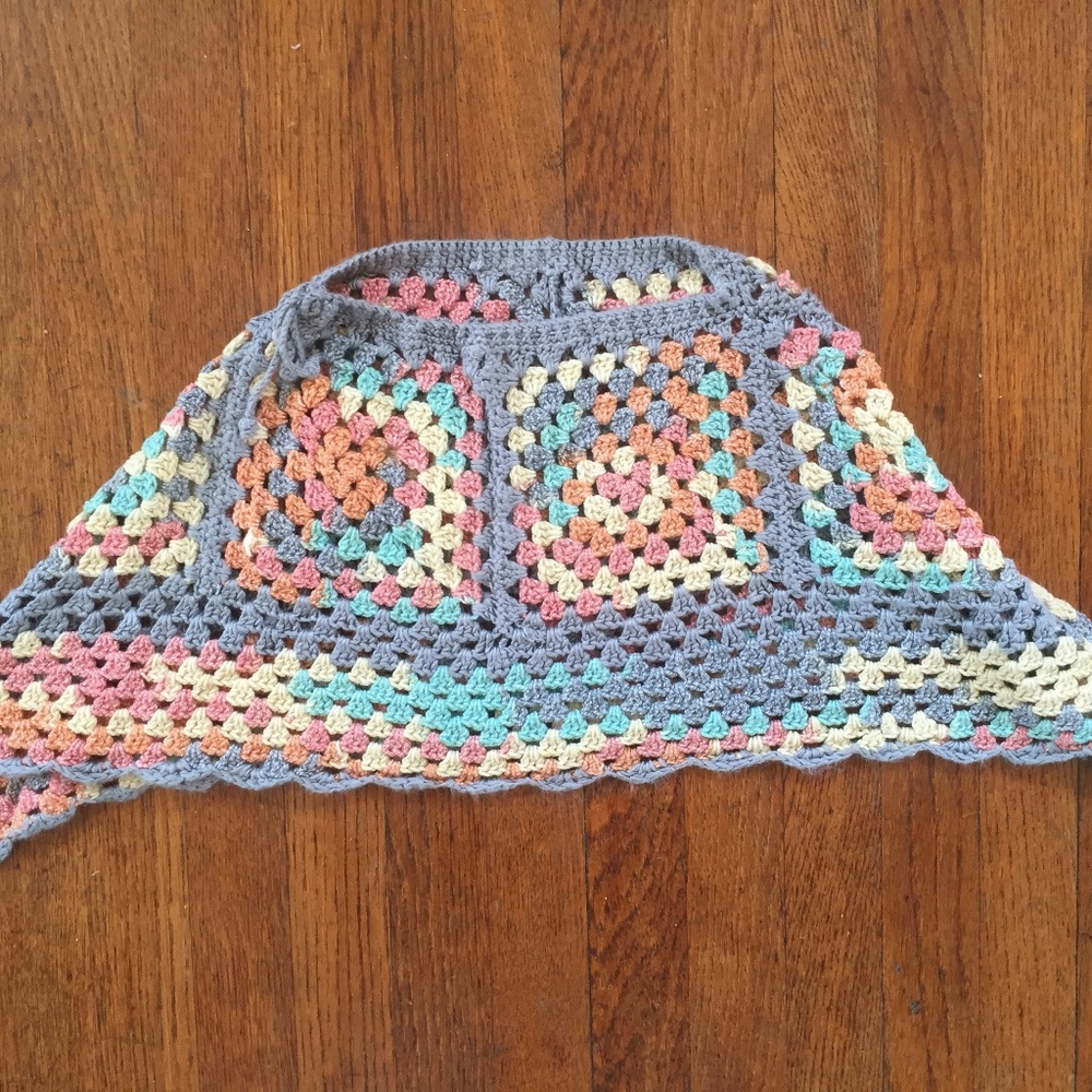 Toddler crochet sweater shawl